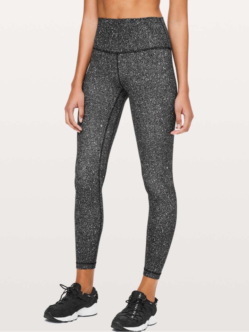 Lululemon Align Pant II 25” Luminesce Splatter Ice Grey Black Size 6